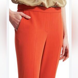 Theory Treeca Pull-On Pant in Admiral Crepe, Sz 2, Color poppy